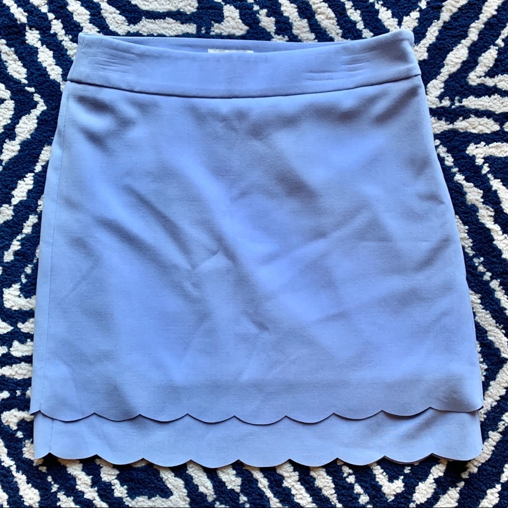 NWT - LOFT Light Blue Scallop Skirt - Size 2 🌿